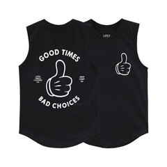 GOOD TIMES BOYS MUSCLE TEE SMALL PRINT